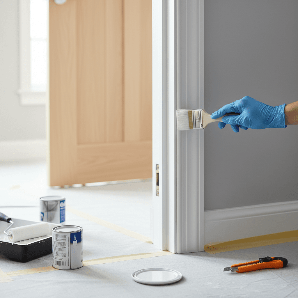 Cómo pintar el marco de una puerta como un profesional