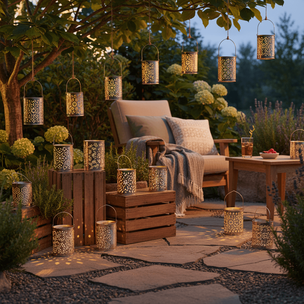 Farolillos de jardín con latas recicladas: una guía creativa