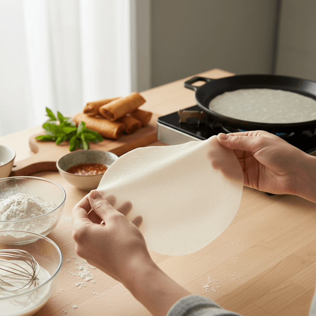 El arte de las obleas caseras para rollitos de primavera
