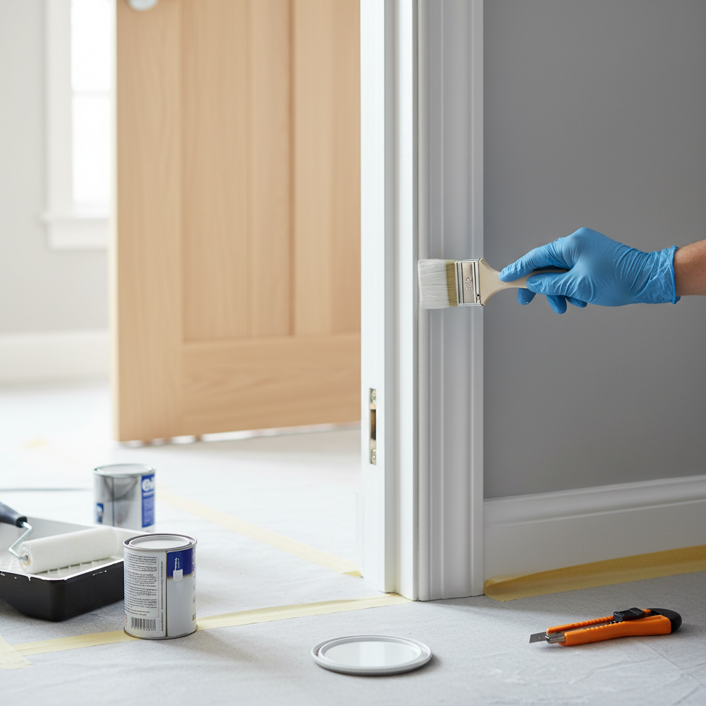Cómo pintar el marco de una puerta como un profesional