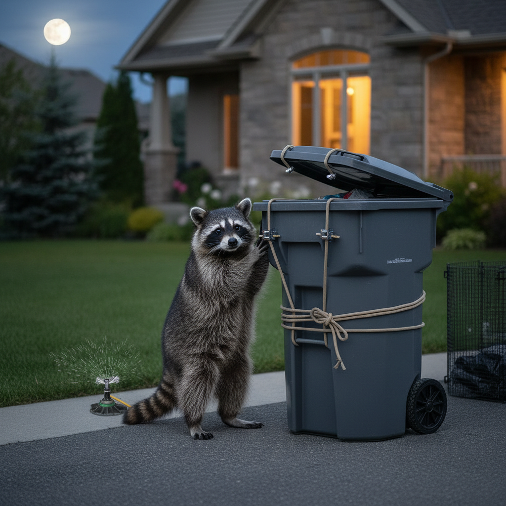 Cómo mantener a los mapaches fuera de tu bote de basura
