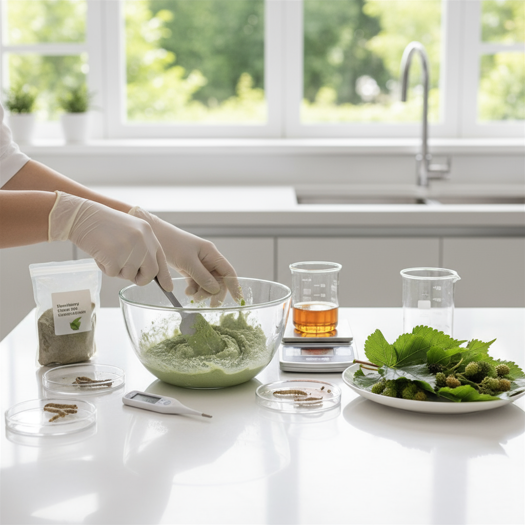 Cómo preparar alimento casero para gusanos de seda